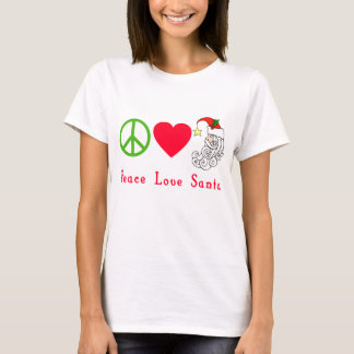 Camiseta del navidad de Papá Noel del amor de la