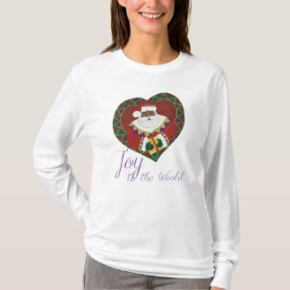 Camiseta del navidad de Santa del afroamericano