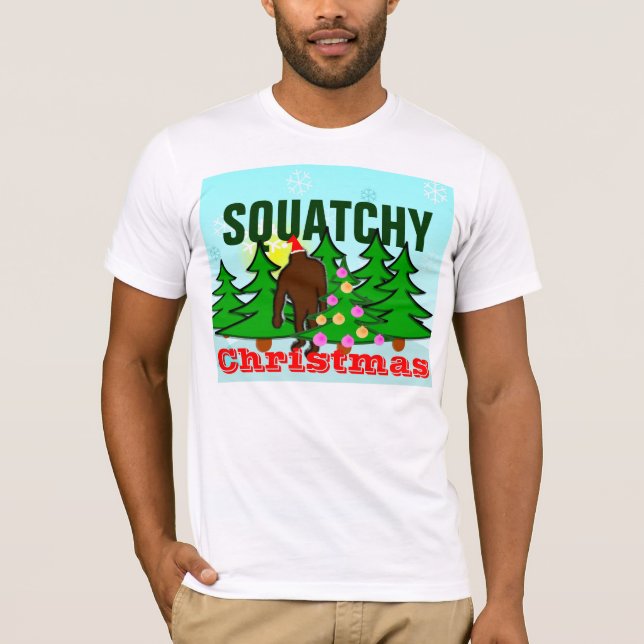 Camiseta del navidad de Squatchy (Anverso)