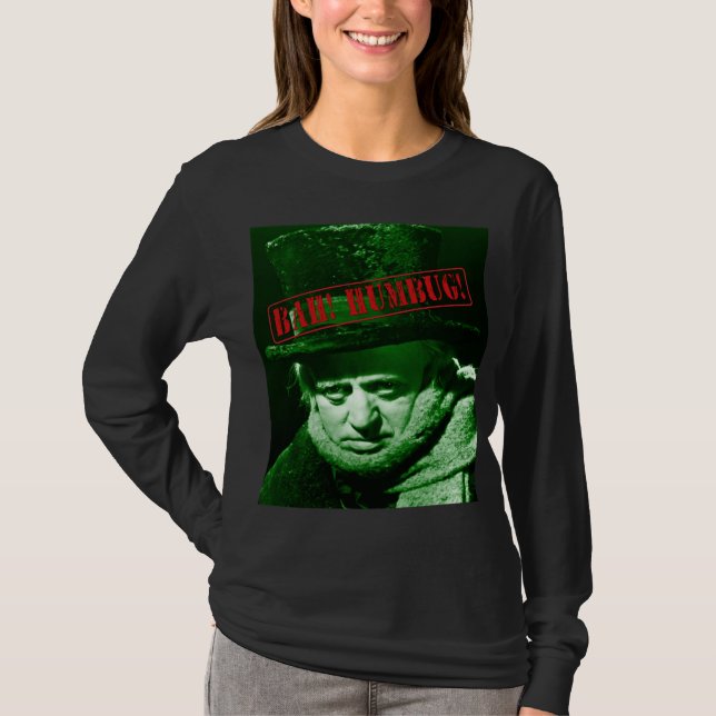 Camiseta del Navidad Scrooge Bah Humbug (Anverso)