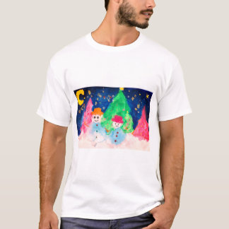 Camiseta del Navidad Snowman