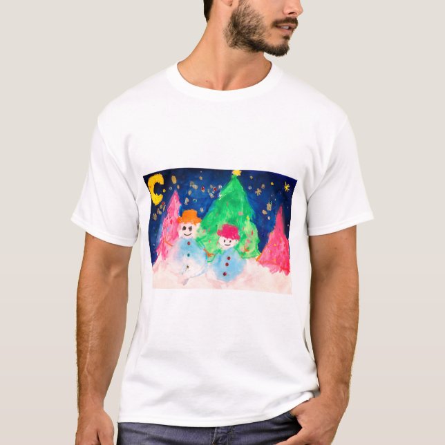 Camiseta del Navidad Snowman (Anverso)