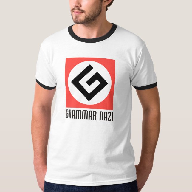 Camiseta del nazi de la gramática (Anverso)