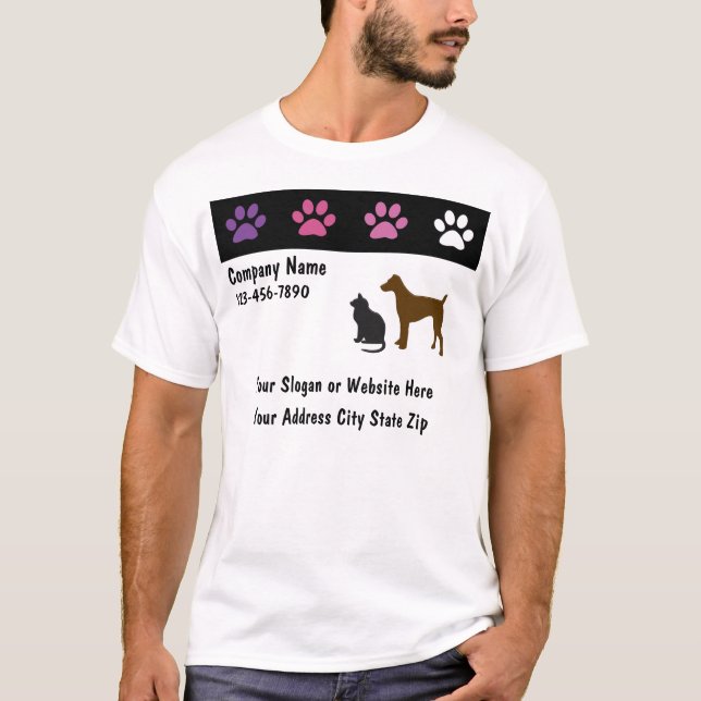Camiseta del negocio del mascota (Anverso)