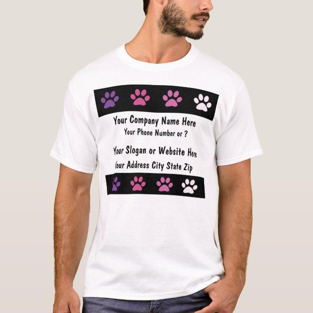 Camiseta del negocio del mascota (Anverso)