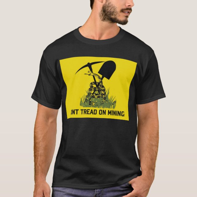 Camiseta del negro de la bandera de los mineros (Anverso)