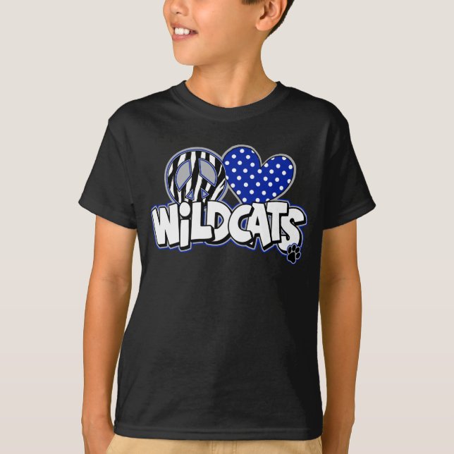 Camiseta del negro de los SS de los gatos monteses (Anverso)