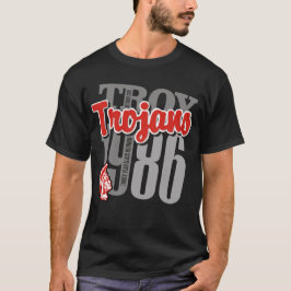 Camiseta del negro de los Trojan de Troy