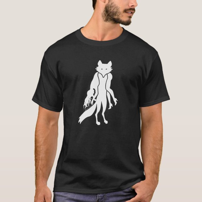CAMISETA del NEGRO de S de los HOMBRES del ZORRO (Anverso)