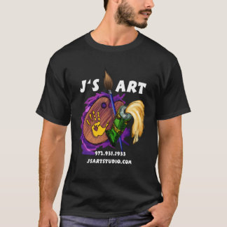 Camiseta del negro del estudio del arte de Js