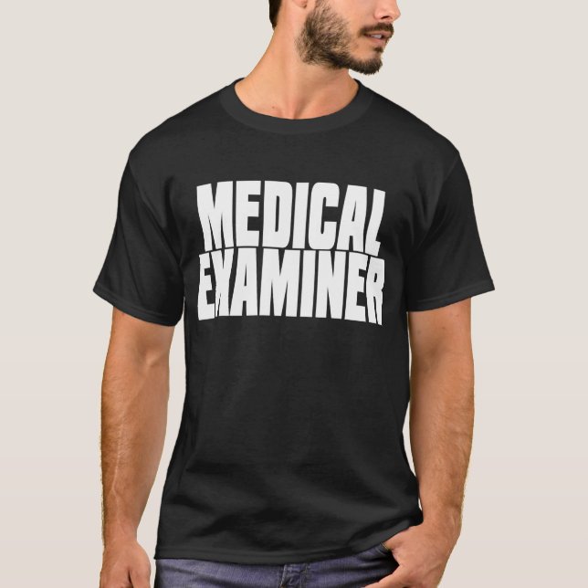 Camiseta del negro del examinador médico (Anverso)
