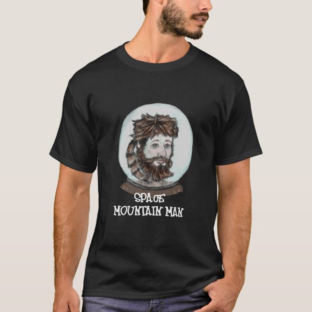 Camiseta del negro del hombre de la montaña del (Anverso)