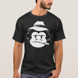 Camiseta del negro del mono