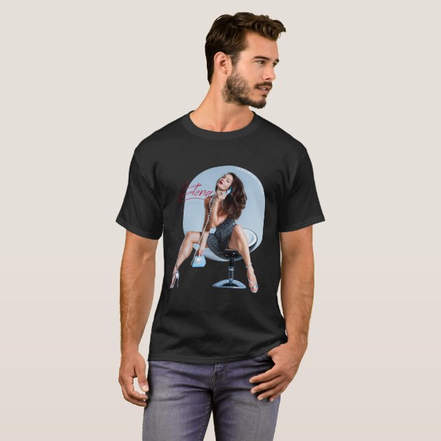 Camiseta del negro del pastel de queso Pin-Para (Anverso completo)