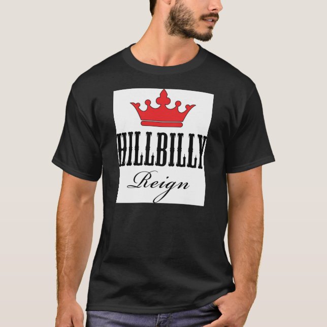 Camiseta del negro del reinado del Hillbilly (Anverso)