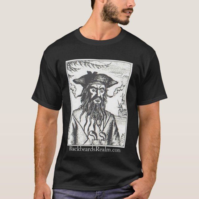 Camiseta del negro del reino de Blackbeard (Anverso)