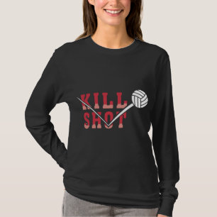 Camiseta del negro del voleibol del tiro de la