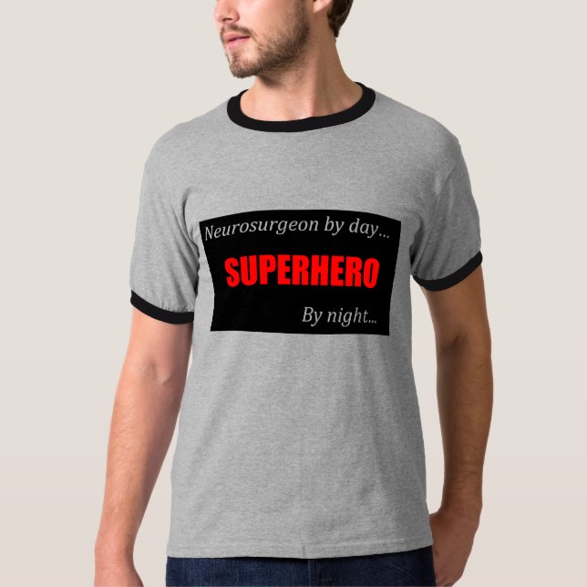 Camiseta del neurocirujano del super héroe (Anverso)