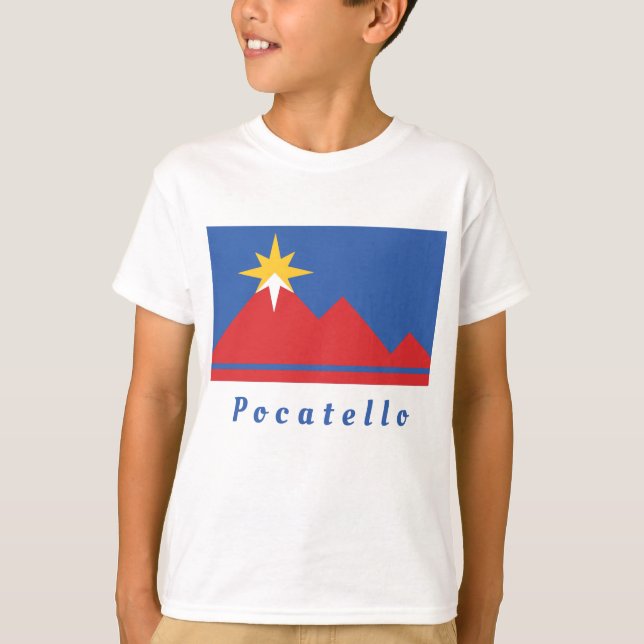 Camiseta del niño con bandera de la ciudad de Poca (Anverso)
