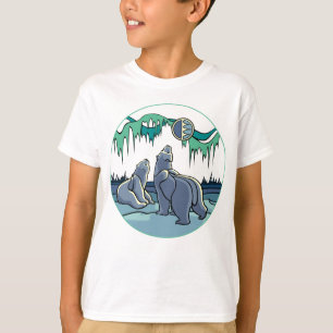 Camiseta del niño de arte ártico Camisetas de oso 