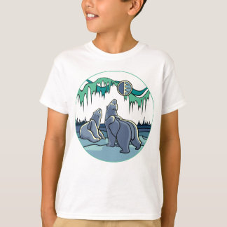 Camiseta del niño de arte ártico Camisetas de oso