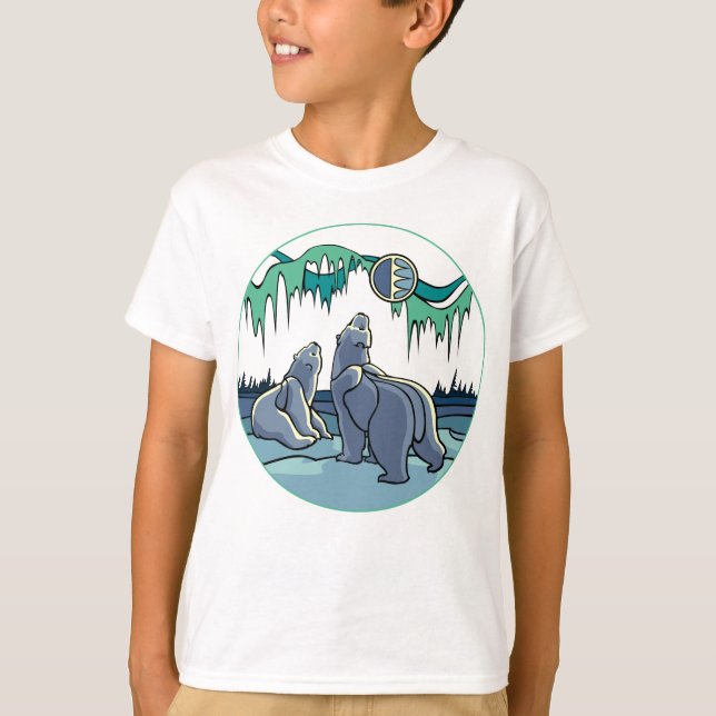 Camiseta del niño de arte ártico Camisetas de oso  (Anverso)