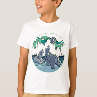 Camiseta del niño de arte ártico Camisetas de oso