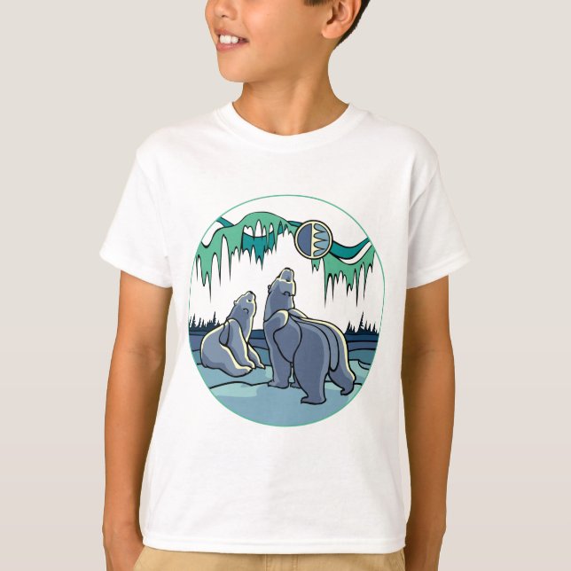 Camiseta del niño de arte ártico Camisetas de oso  (Anverso)