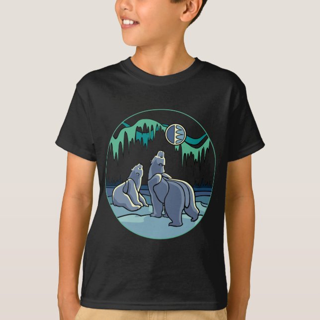 Camiseta del niño de arte ártico Camisetas de oso  (Anverso)