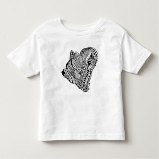 Camiseta del niño de Briard B/W del zen