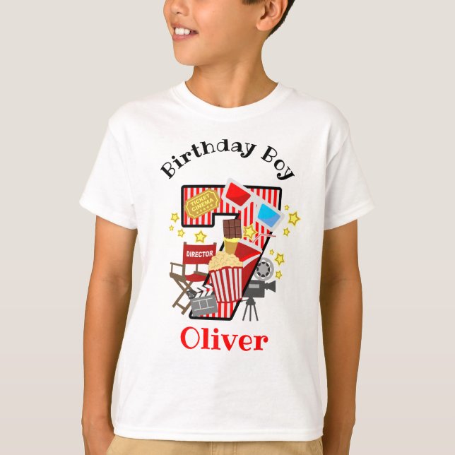 Camiseta del niño de cumpleaños del Partido de la  (Anverso)