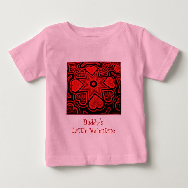 Camiseta del niño de 'Daddy's Little Valentine' (Anverso)