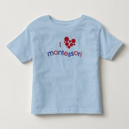 Camiseta del niño de I <3 Montessori