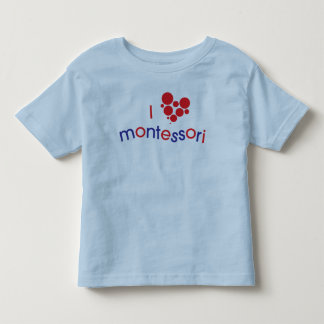 Camiseta del niño de I <3 Montessori