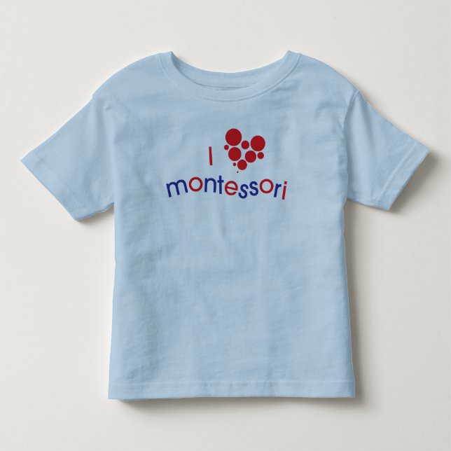 Camiseta del niño de I <3 Montessori (Anverso)