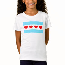 Camiseta del niño de la bandera del corazón de