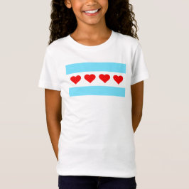 Camiseta del niño de la bandera del corazón de