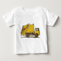 Camiseta del niño de la construcción del camión de