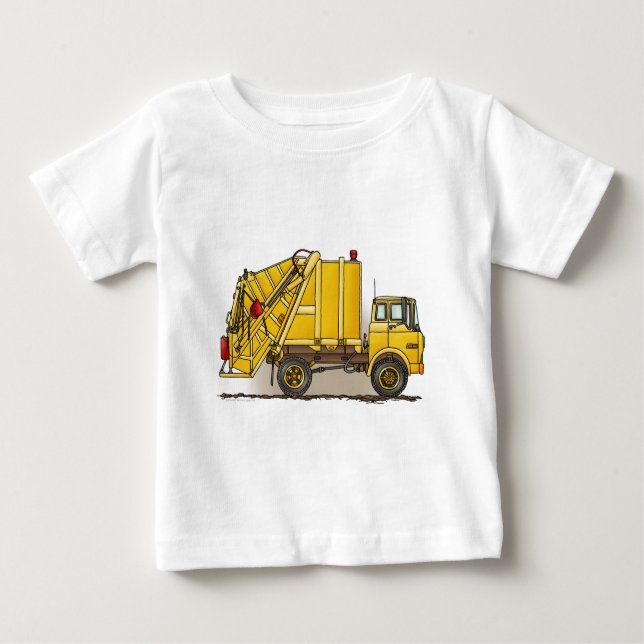 Camiseta del niño de la construcción del camión de (Anverso)