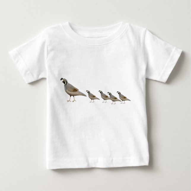 Camiseta del niño de la familia de las codornices (Anverso)