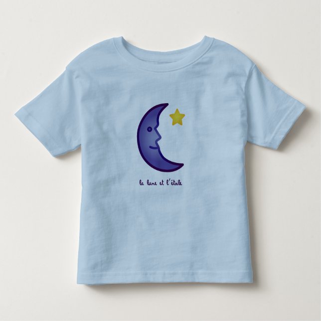 Camiseta del niño de la Luna y la estrella (Anverso)