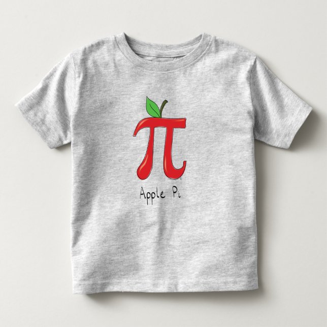 Camiseta del niño de la matemáticas pi de Apple pi (Anverso)