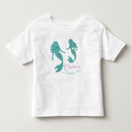 Camiseta del niño de la sirena con el texto