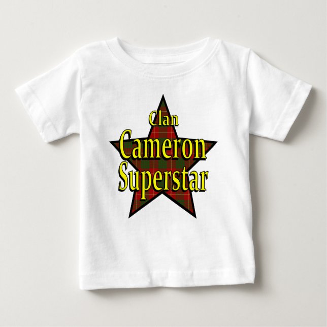 Camiseta del niño de la superestrella de Cameron (Anverso)