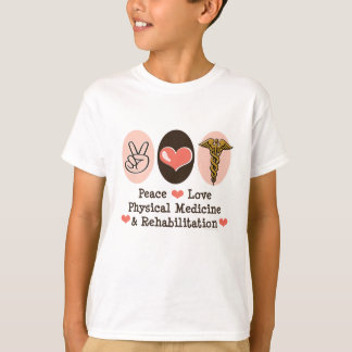 Camiseta del niño del amor PM&R de la paz