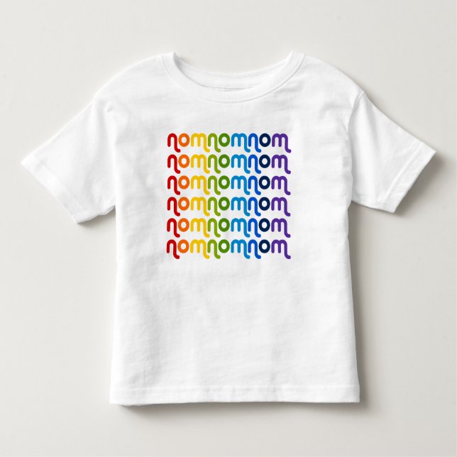 Camiseta del niño del arco iris de NomNomNom (Anverso)