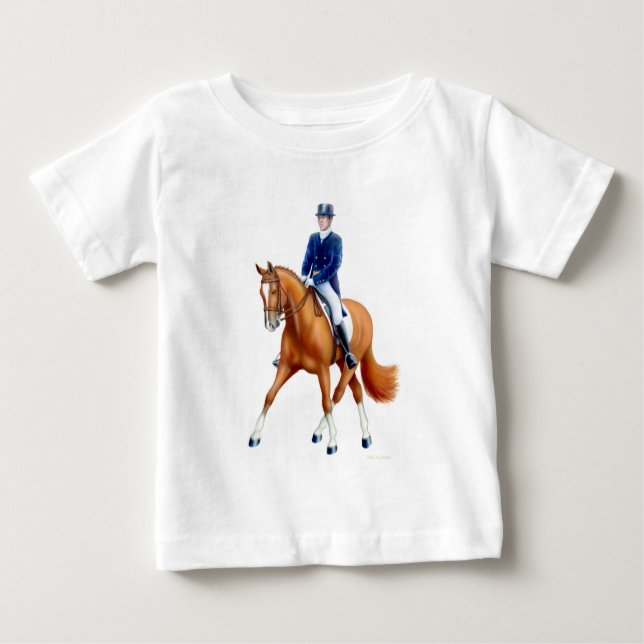 Camiseta del niño del bebé del Dressage (Anverso)