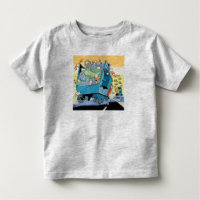 Camiseta del niño del camión de basura del pantano