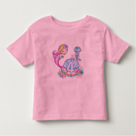 Camiseta del niño del cuarto cumpleaños de Sirena