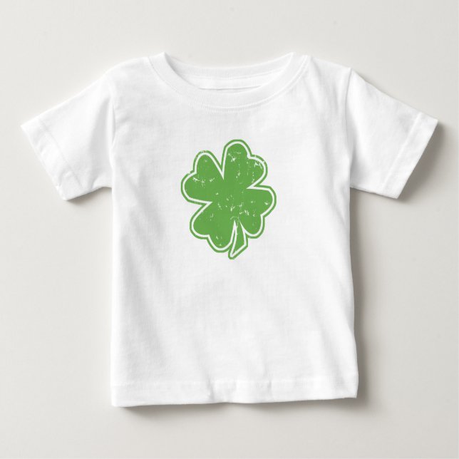 Camiseta del niño del día de St Patrick del trébol (Anverso)